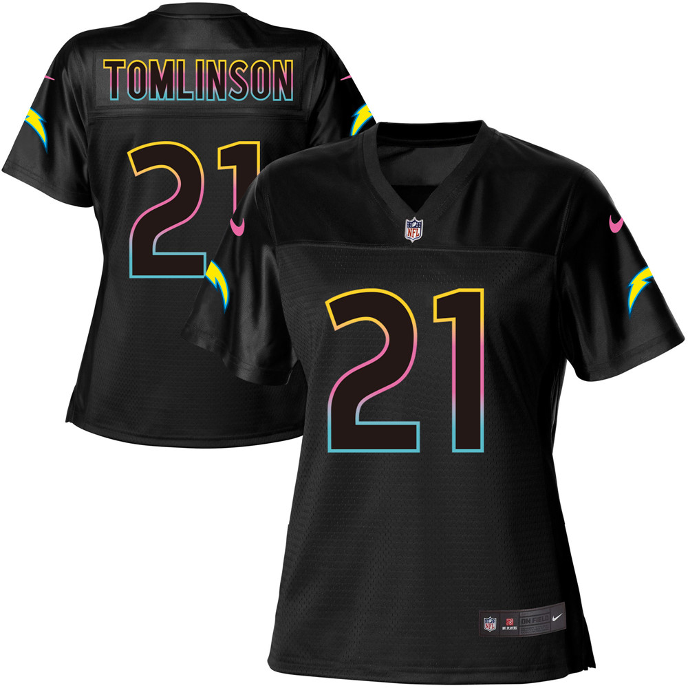 Women's Game LaDainian Tomlinson Nike Jersey Black - #21 Fashion NFL Los Angeles Chargers